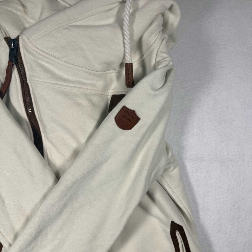 Wanakome Athena Ivory Full-Zip Hoodie - Picture 4 of 7